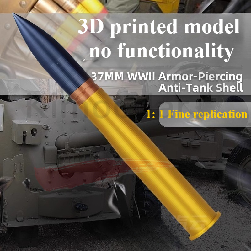 3D Printing Industrial - 3D プリント第二次世界大戦 37mm モデル静的手組み立て軍事産業愛好家装飾モデル
