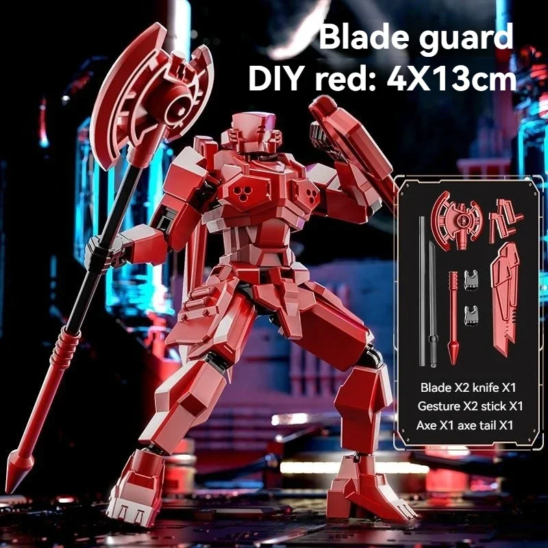 3D Printing Action Figure - 複数のスタイリングブレード戦士ロボットモデルラッキーフィギュア子供のおもちゃギフト多関節可動アクション Figuras DIY 組み立てるおもちゃ