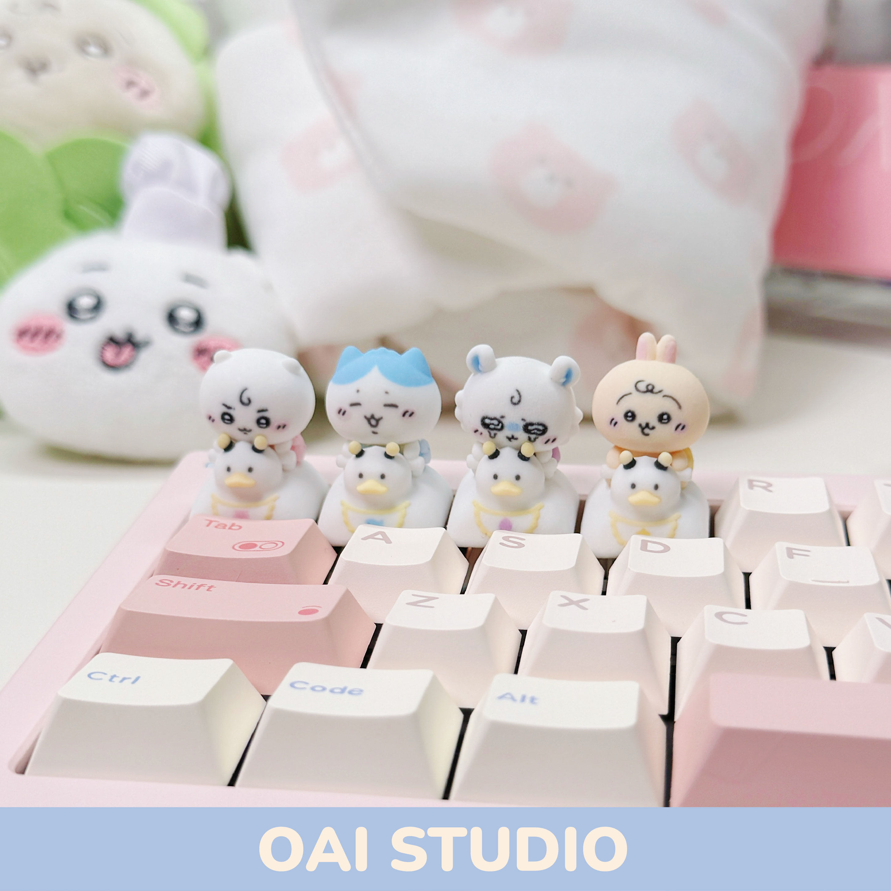 3D Printing Keyboard - かわいいモモンガちいかわシリーズ Q バージョンキーキャップシングル漫画ハチワレ 3D メカニカルキーボードキーキャップ ESC