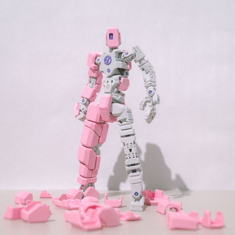 3D Printing Action Figure - 新型超可動多関節アクションドール 3Dプリント全身メカニカルメカ風機フィギュア デスクトップデコレーション