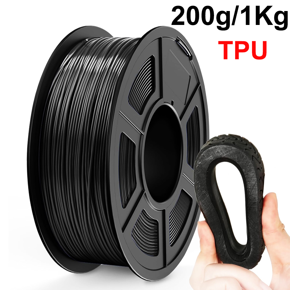 Tpu Flexible Filament - フレキシブルフィラメント TPU ブラック 3Dプリンターフィラメント 200g 1Kg