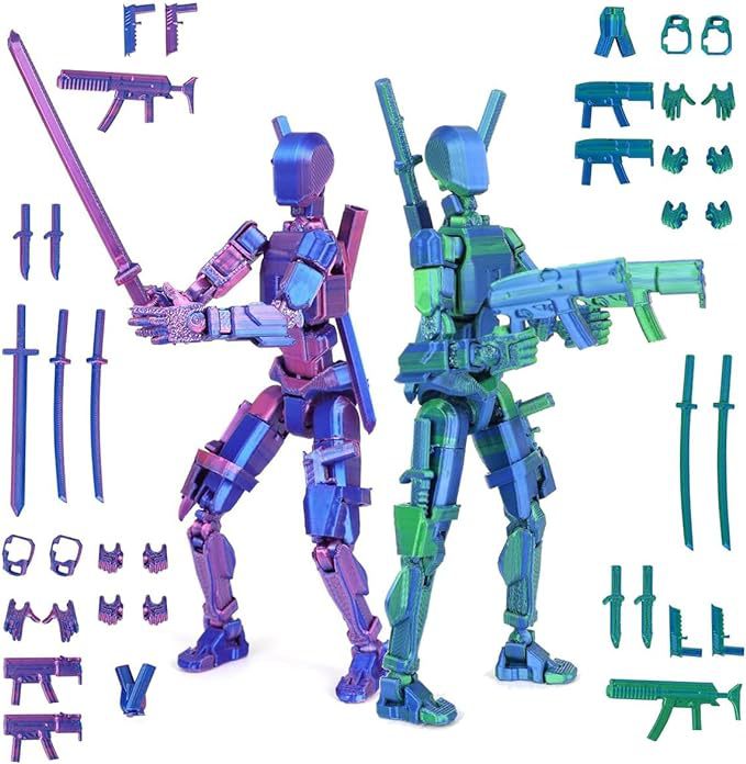 3D Printing Action Figure - タイタン13アクションフィギュア、組み立て済み3DプリントT13多関節可動ロボット、フルアーティキュレーション搭載、ラッキー13ノヴァ13ダミー