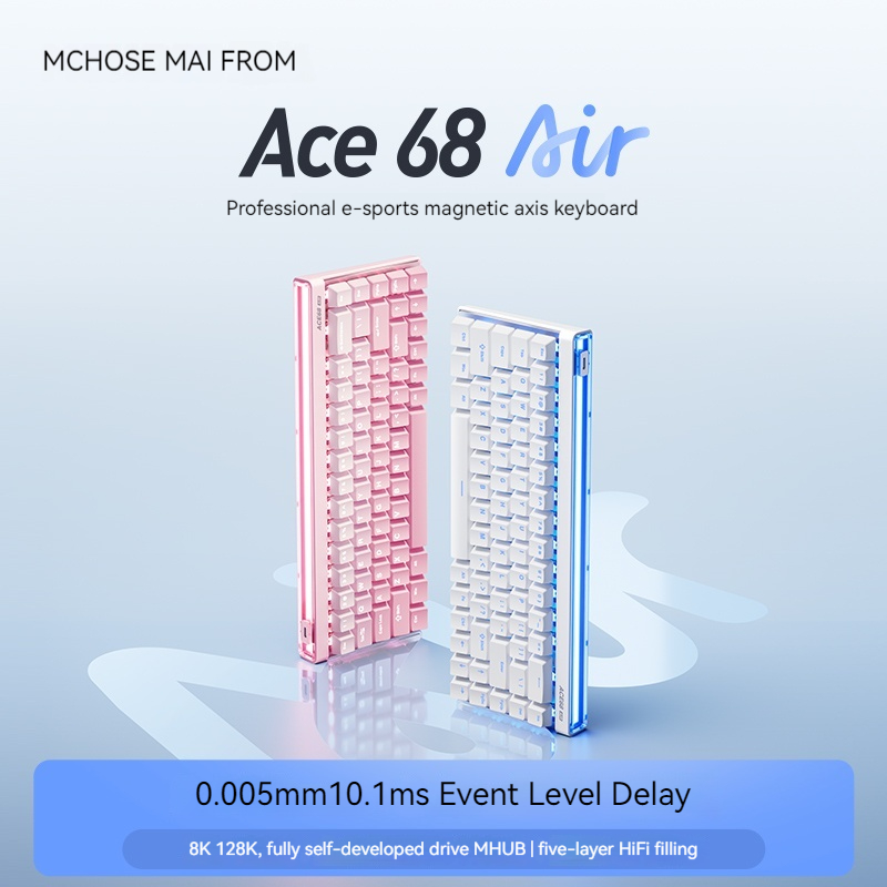 3D Printing Keyboard - Mchose Ace68 エア磁気軸メカニカルキーボード eスポーツ向け低遅延有線カスタマイズゲーミングキーボード オフィス用