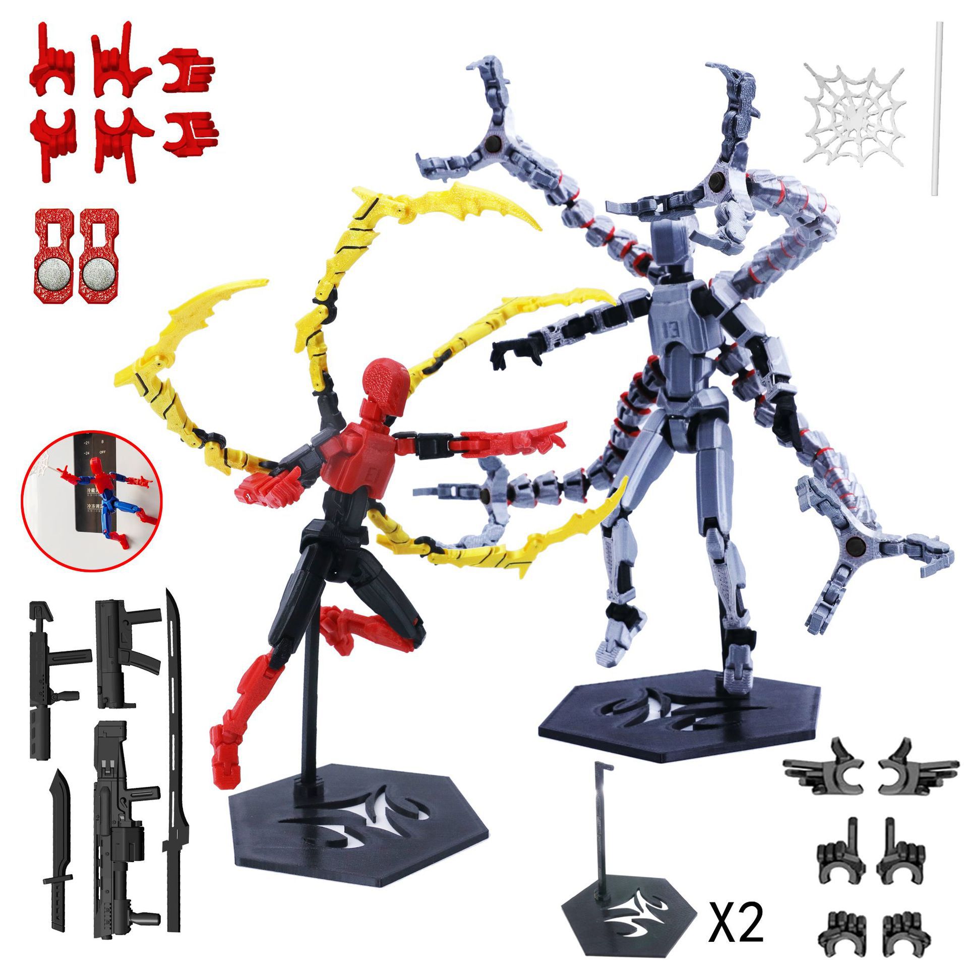 3D プリントロボットモデルおもちゃ可動関節関節式ダミー置物 - 3D Printing Action Figure のレビューと価格