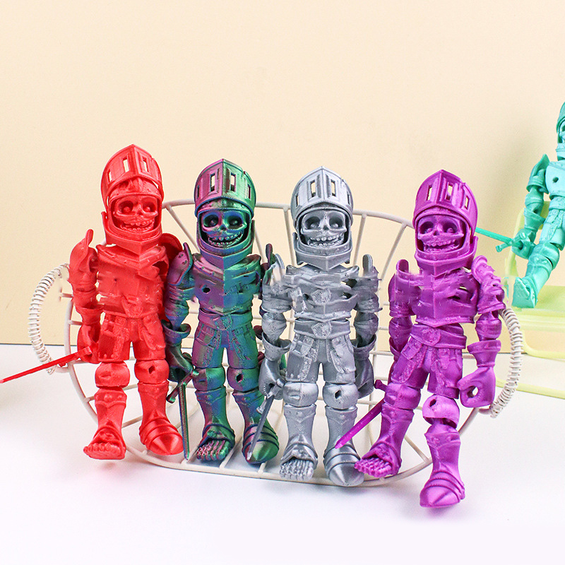 3D プリントスケルトンアクションフィギュアスケルトン騎士置 - 3D Printing Action Figure のレビューと価格