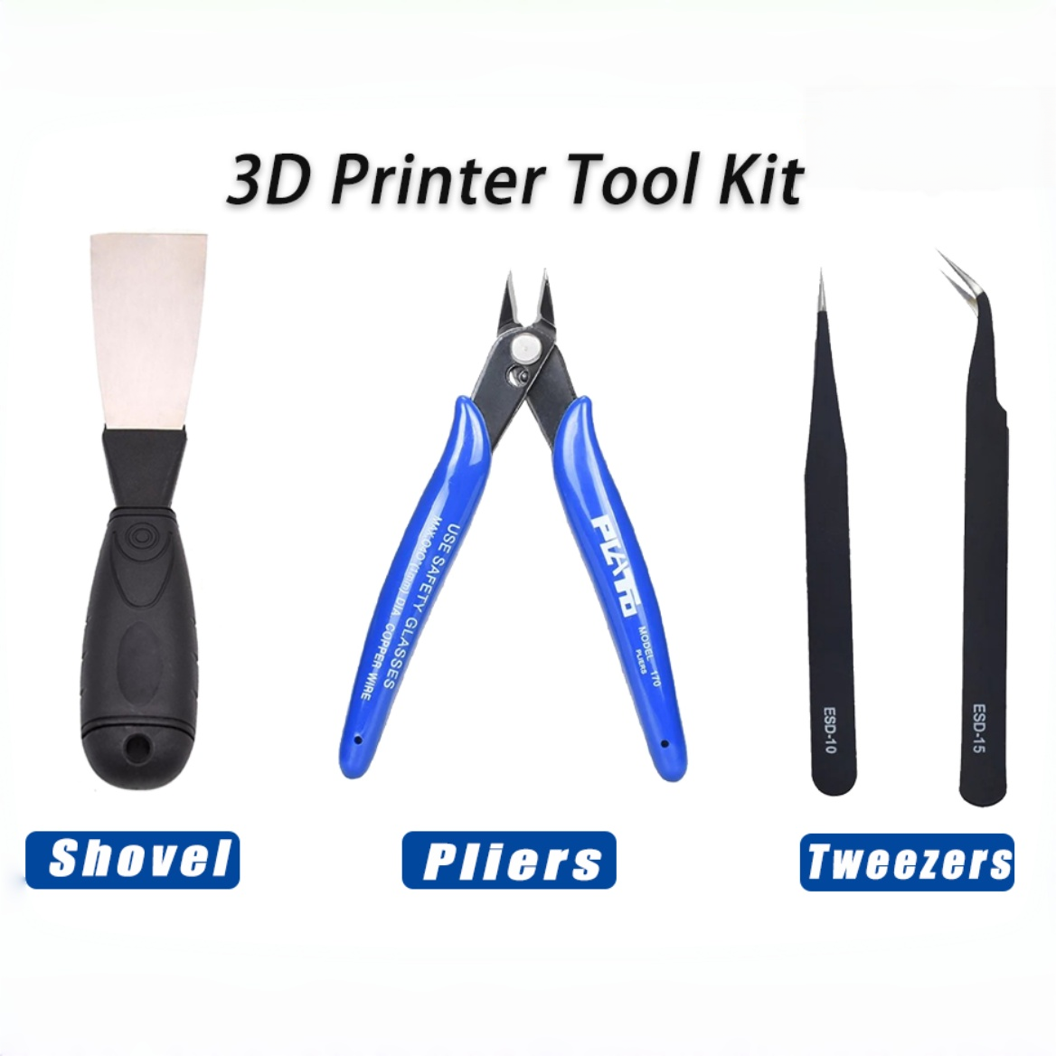 3Dプリンターツール 除去用スパチュラ スチールプライヤー  - Print Removal Spatula のレビューと価格