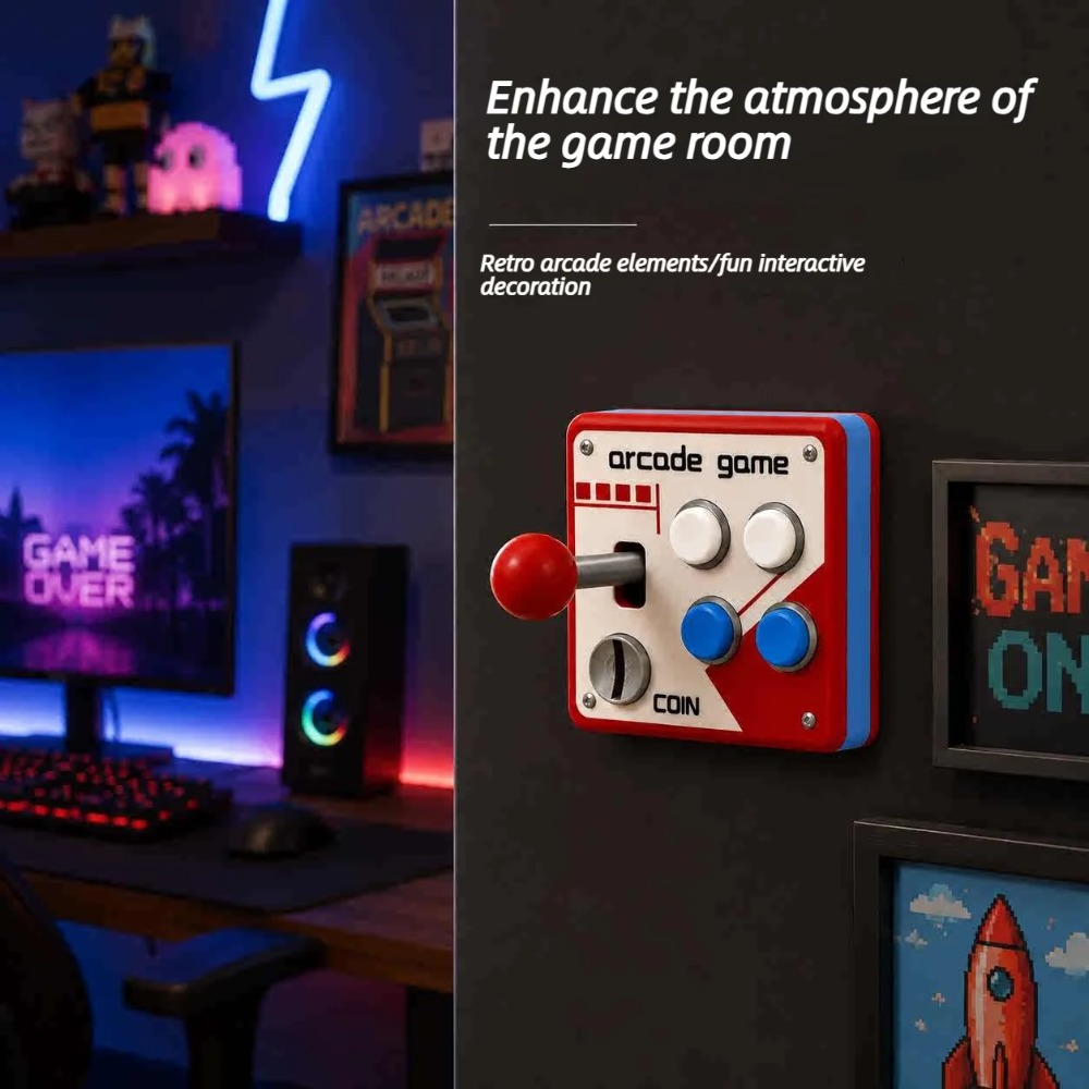 レトロアーケードジョイスティックスイッチプレートカバー、パン - 3D Printing Room のレビューと価格