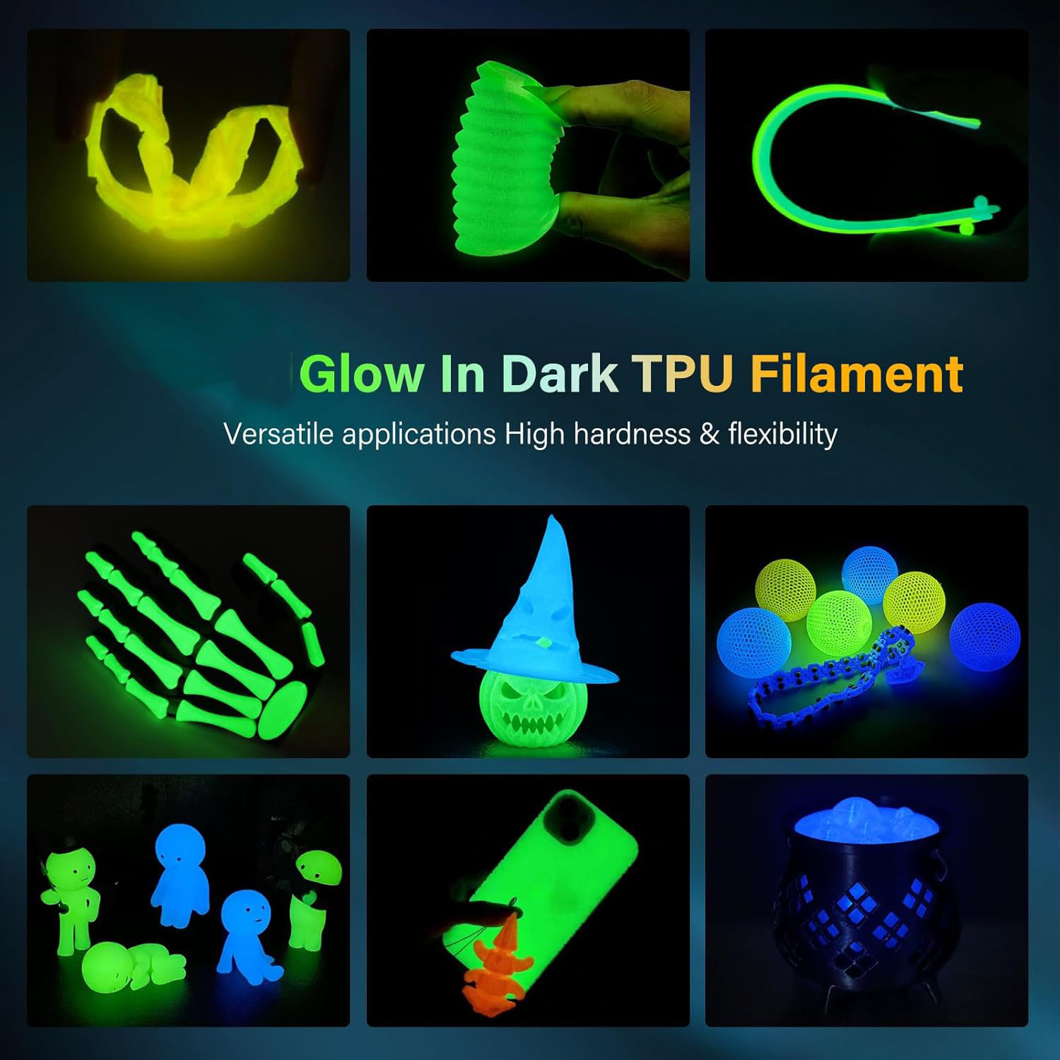 TPU蓄光フィラメント 3Dプリンターフィラメントバンドル、 - Tpu Flexible Filament のレビューと価格