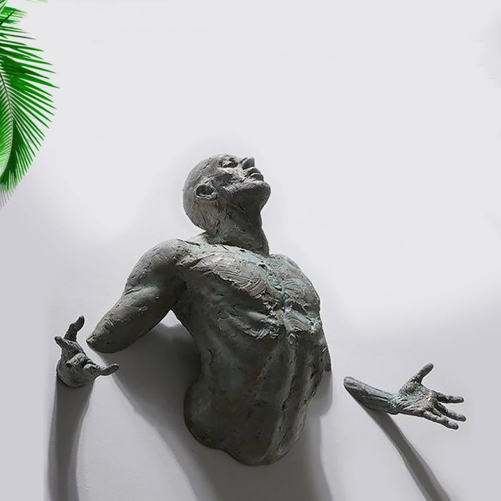 模造銅の壁の装飾抽象的なキャラクターロッククライミングマン彫 - 3D Printing Rock のレビューと価格