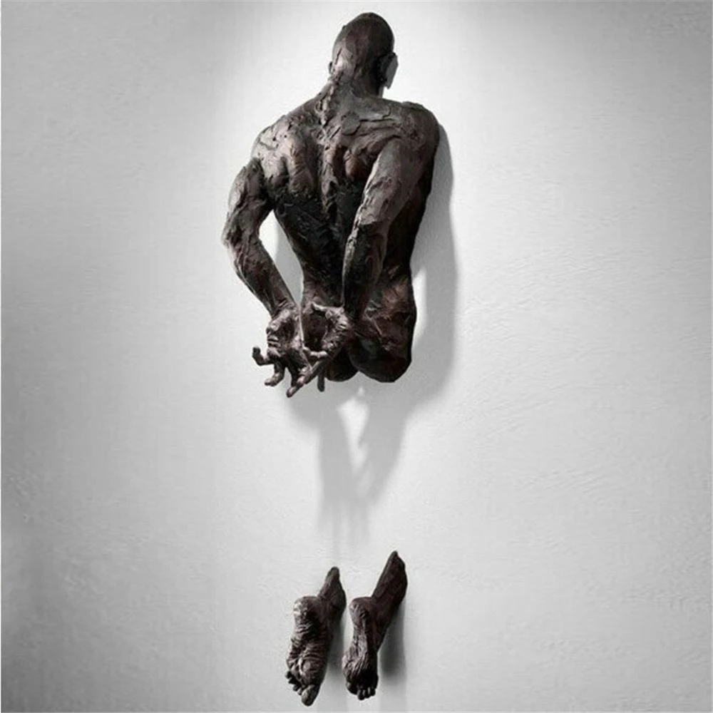 模造銅の壁の装飾抽象的なキャラクターロッククライミングマン彫 - 3D Printing Rock のレビューと価格