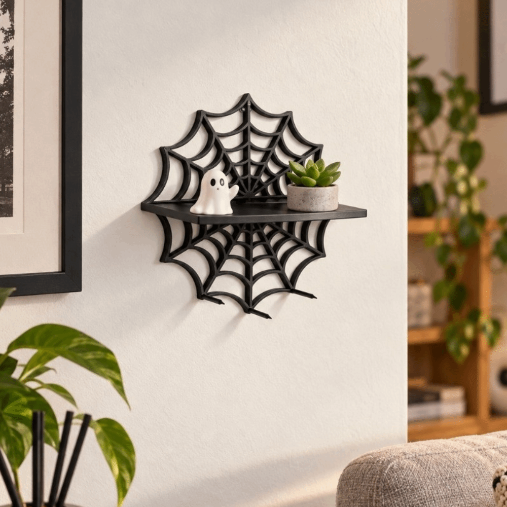 3Dプリントによるハロウィーンの装飾、浮遊式の棚、黒い蜘蛛の - 3D Printing Room のレビューと価格